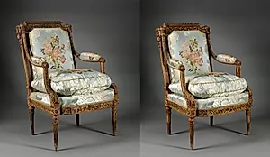 Pair of Armchairs (Fauteuil) by Nicolas-Denis Delaisement (French)