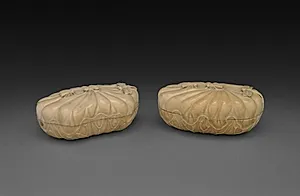 Pair of Boxes in Form of Lotus Leaves by Unknown Artist