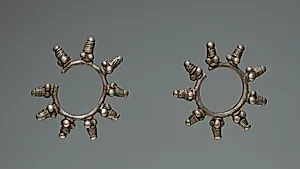 Pair of Earrings by Unknown Artist