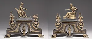 Pair of firedogs by Unknown Artist