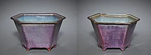 Pair of Hexagonal Flower Pots by Unknown Artist