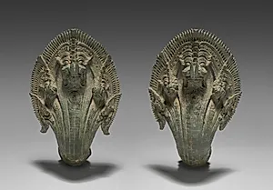 Pair of naga finials by Unknown Artist