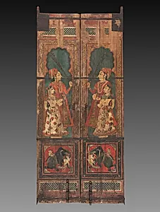 Pair of Painted Doors by Unknown Artist