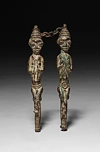 Pair of Ritual Staffs (ẹdan Ògbóni) by Unknown Artist