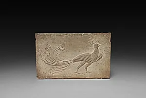 Panel from Model Cooking Stove:  Vermilion Bird by Unknown Artist
