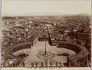 Panorama dalla Cupola di S. Pietro, Rome by Unknown Artist