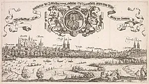 Panoramic View of Nuremberg:  Center Portion
