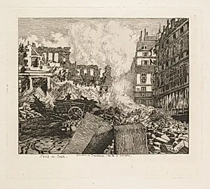 Paris en Train. Démolition du théâtre du Vaudeville: rue du Dix-Decembre by Alfred Taiée (French, 1820–1881)