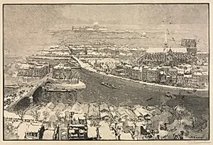 Paris under Snow by Auguste Louis Lepère (French, 1849–1918)