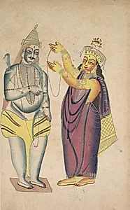 Parivati Placing a Wedding Garland on Shiva (verso) by Unknown Artist