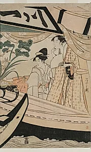Party on the Pleasure Boat Kawaichimaru by Chōbunsai Eishi (Japanese, 1756–1829)