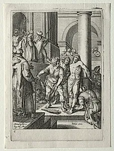 Passion Set:  Flagellation of Christ by Zacharias Dolendo (Dutch, 1561–1604)