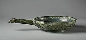 Patera with Fluted Handle and Ram Head Finial by Unknown Artist