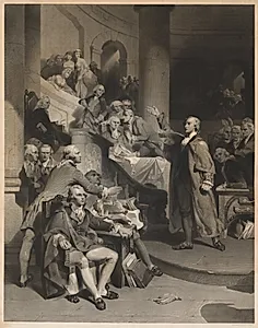 Patrick Henry Delivering His Celebrated Speech in the House of Burgesses, Virginia by Alfred Jones (American, 1819–1900)