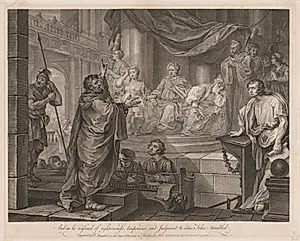 Paul before Félix (Large Plate)