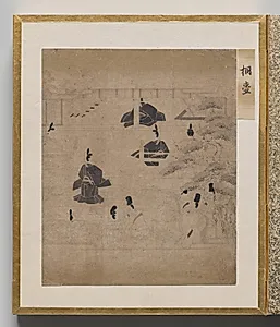 Paulownia Court from Album of Illustrations for the Tale of Genji by Unknown Artist
