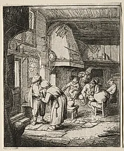 Peasant Settling his Debt by Adriaen van Ostade (Dutch, 1610–1684)