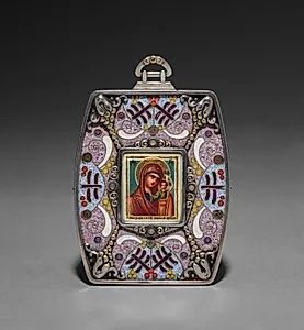 Pendant Icon of Our Lady of Kazan by House of Fabergé (Russian, 1842–1918)