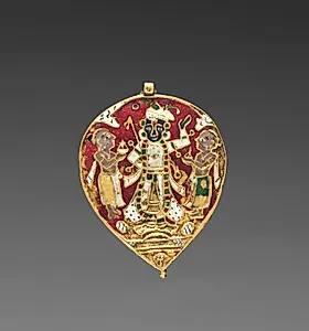 Pendant:  Krishna as Shri Nathji by Unknown Artist