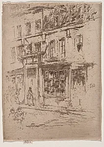 Petite Rue au Beurre, Brussels by James McNeill Whistler (American, 1834–1903)