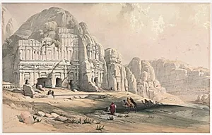 Petra, Eastern End of the Valley by David Roberts (Scottish, 1796–1864)