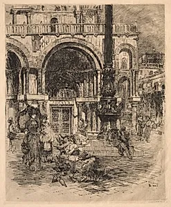 Piazza San Marco, Venice by Frank Duveneck (American, 1848–1919)