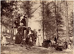 Picnic party, Mashobra by Raja Deen Dayal (Indian, 1844–1905)