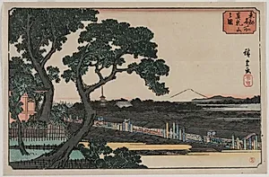 Picture of Matsuchiyama, from the series Famous Places in the Eastern Capital by Utagawa Hiroshige (Japanese, 1797–1858)