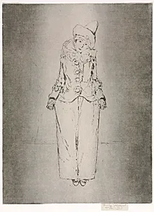 Pierrot en Pied, Portrait of Lady A. C. by Theodore Roussel (French, 1847–1926)