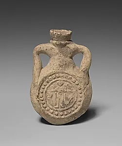 Pilgrim's Flask with Saint Menas by Unknown Artist