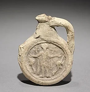 Pilgrim's Flask with Saint Menas by Unknown Artist