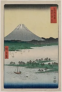 Pine Groves of Miho in Suruga, from the series Thirty-six Views of Mount Fuji by Utagawa Hiroshige (Japanese, 1797–1858)