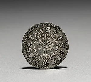 Pine Tree Shilling (obverse) by John Hull (American, 1624–1683)
