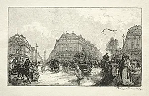 Place de l'Opera by Auguste Louis Lepère (French, 1849–1918)
