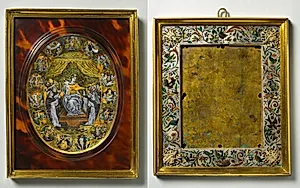 Plaque Depicting the Madonna and Frame by Unknown Artist