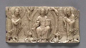 Plaque from a Portable Altar Showing Christ and the Apostles by Unknown Artist