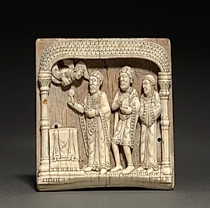 Plaque from a Portable Altar: Zacharias at the Altar by Unknown Artist