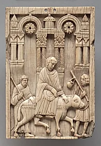 Plaque: The Journey to Bethlehem by Unknown Artist