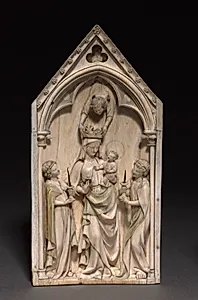 Plaque: The Virgin and Child with Angels by Unknown Artist