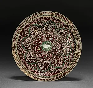 Plate with Nandi in Center by Unknown Artist