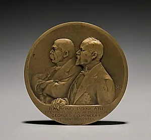 Poincare-Clemenceau Medal (obverse) by Henri Nocq (French, 1868–1942)