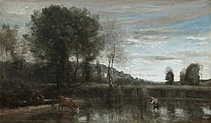 Pond at Ville-d'Avray by Jean Baptiste Camille Corot (French, 1796–1875)