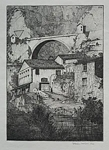 Pont St. Louis, Manton by Herbert Gordon Warlow (British, 1885–1942)