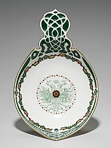 Porcelain "Kovsh" by Kornilov Brothers (Russian, established 1835)