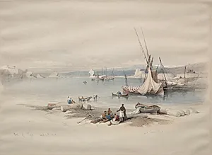 Port of Tyre by David Roberts (Scottish, 1796–1864)