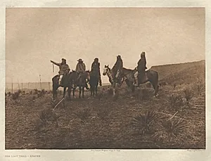 Portfolio I, Plate 19: The Lost Trail-Apache by Edward S. Curtis (American, 1868–1952)