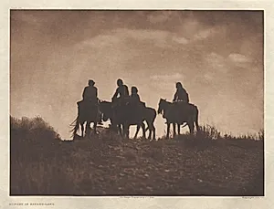 Portfolio I, Plate 38: Sunset in Navaho-Land by Edward S. Curtis (American, 1868–1952)