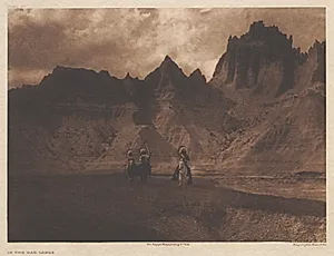 Portfolio III, Plate 119: In the Bad Lands by Edward S. Curtis (American, 1868–1952)