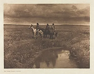 Portfolio VI, Plate 209: The Three Chiefs - Piegan by Edward S. Curtis (American, 1868–1952)