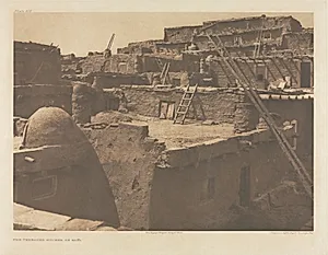 Portfolio XVII, Plate 609: The Terraced Houses of Zuñi by Edward S. Curtis (American, 1868–1952)